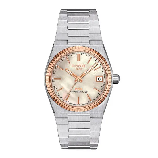 Dámské hodinky Tissot PRX Powermatic 80 Powermatic 80 Steel & 18K Gold T931.207.41.111.00, Verze: stříbrná3 