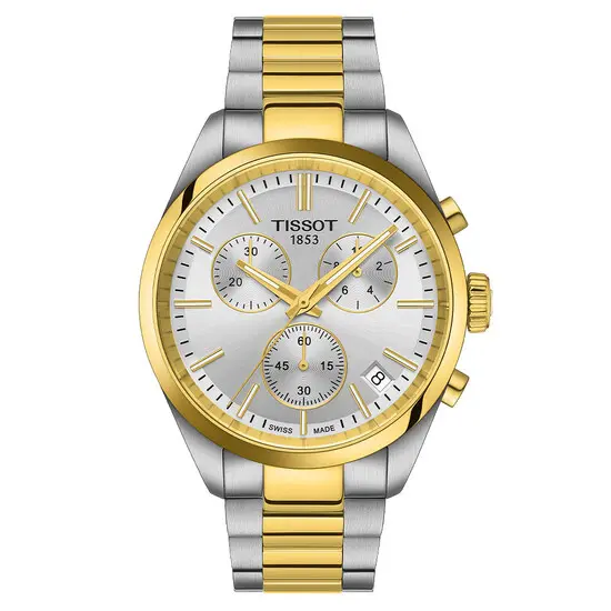 Pánské hodinky Tissot PR 100 Chronograph T150.417.22.031.00, Verze: žluté zlato2 