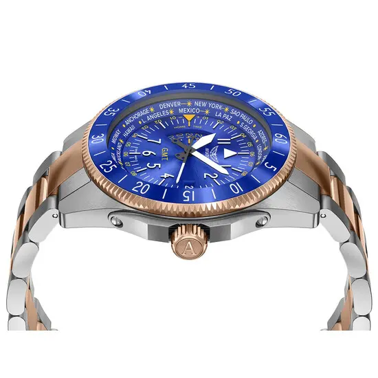 Pánské hodinky Aviator Airacobra GMT V.1.37.3.308.5, Verze: modrá2 , 3 image