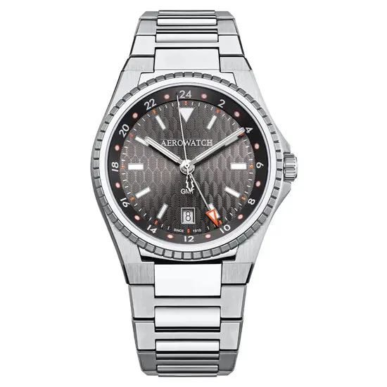 Pánské hodinky Aerowatch Milan GMT A 44999 AA01 M, Verze: stříbrná 