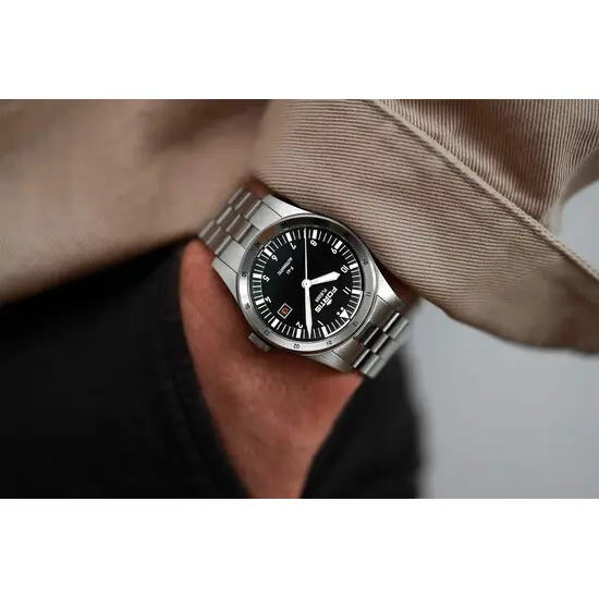 Pánské hodinky Fortis Flieger F-41 Black F4220017, Verze: stříbrná , 5 image