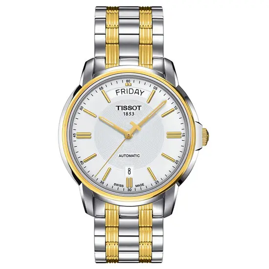 Pánské hodinky Tissot Automatics III Day Date T065.930.22.031.00, Verze: žluté zlato 