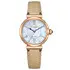 Złocony zegarek damski Citizen Lady May Bells EM1073-18D na pasku