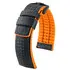 Řemínek Hirsch Ayrton černý 22 mm L - 120/80, Verze: oranžová, Šířka řemínku: 22 mm, Šířka u spony: 20 mm 
