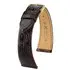 Řemínek Hirsch Genuine Croco hnědý 18 mm M - 110/70, Verze: hnědá, Šířka řemínku: 18 mm, Šířka u spony: 16 mm, Délka řemínku: M - 110/70 