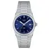 Tissot PRX T137.210.11.041.00 srebrny zegarek z niebieską tarczą