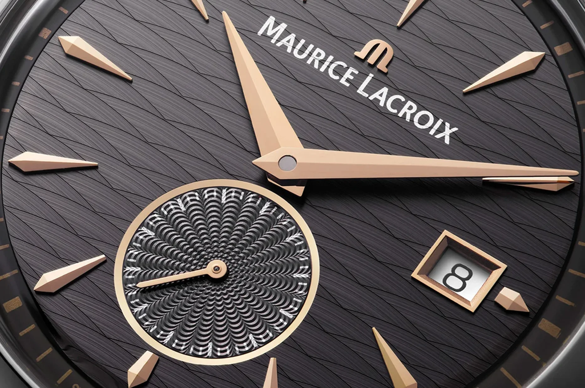 Číselník Maurice Lacroix 1975 Legacy 756207-SS001-330-2 s malou sekundou a gilošováním