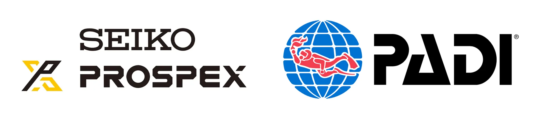 Logotypy Seiko Prospex a PADI spojené s jubilejními potápěčskými hodinkami