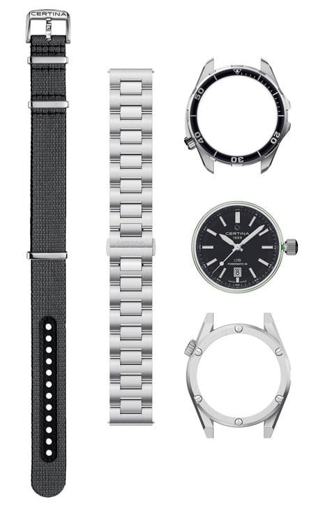 Set Certina DS + černé hodinky