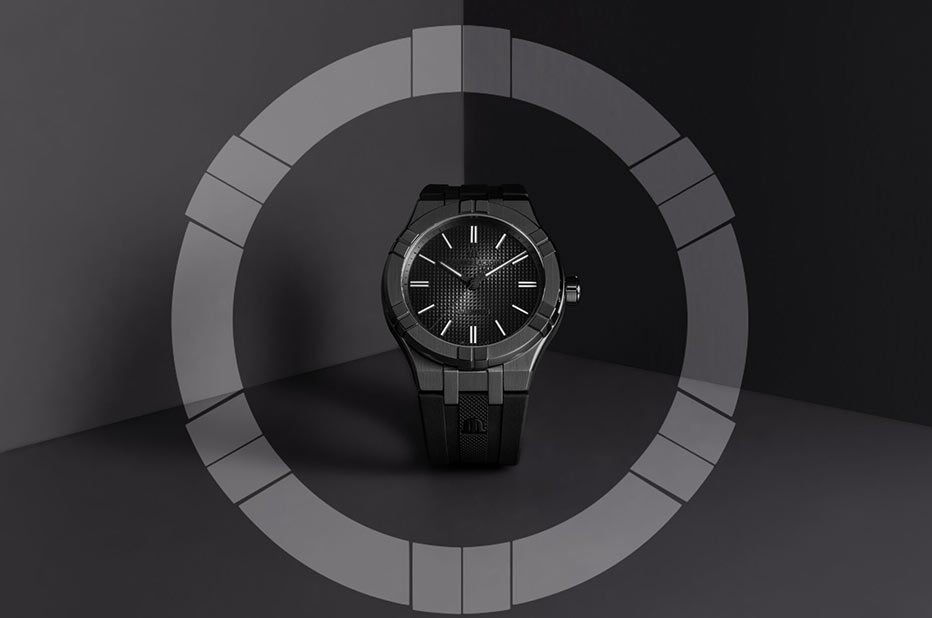 Hodinky s černým pouzdrem Maurice Lacroix Aikon PVD Gunmetal