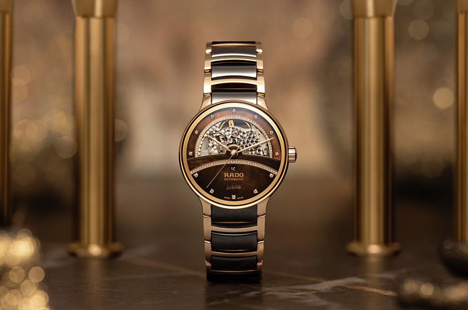 Keramické dámské hodinky bikolor Rado Centrix Diamonds Open Heart