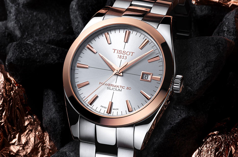 Hodinky se zlatem Tissot Silicium