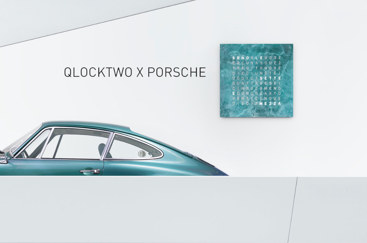 Značka Qlocktwo a Porsche