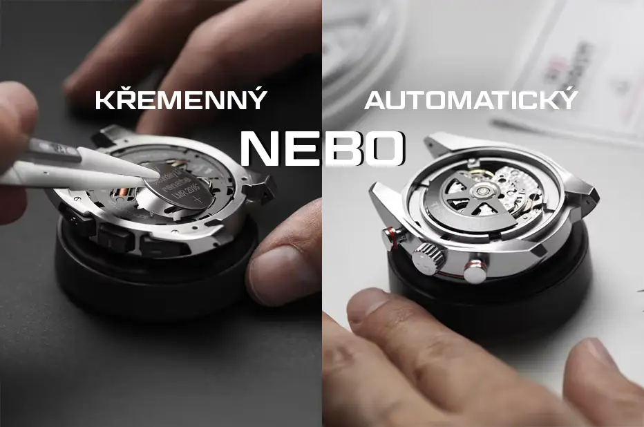 Zblížení na křemenné a automatické hodinky - porovnání mechanismů