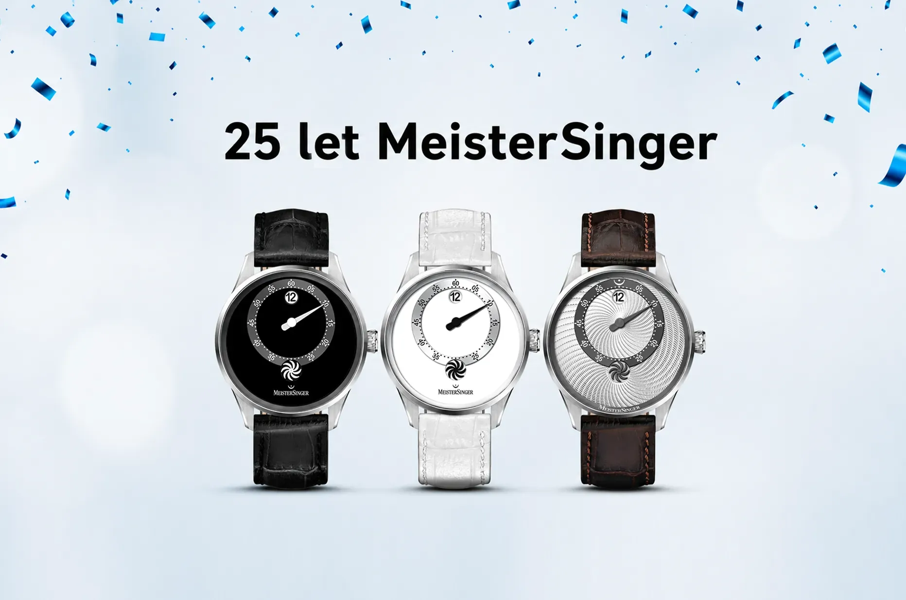 25 let MeisterSinger a hodinky Panthero Jumping Hour se skákající hodinou