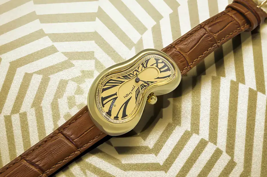 Tající hodinky ve žlutém zlatě Exaequo Melting Watch Gold