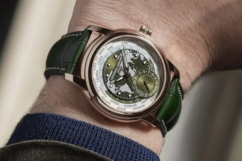 Luxusní pánské hodinky z růžového zlata 18K Frederique Constant