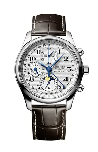 Tradiční hodinky s chronografem a komplikací fází Měsíce Longines
