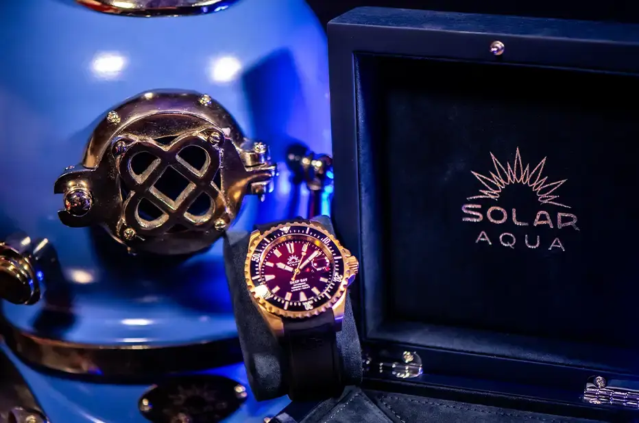 Automatické potápěčské hodinky Solar Aqua Deep Bay Bronze