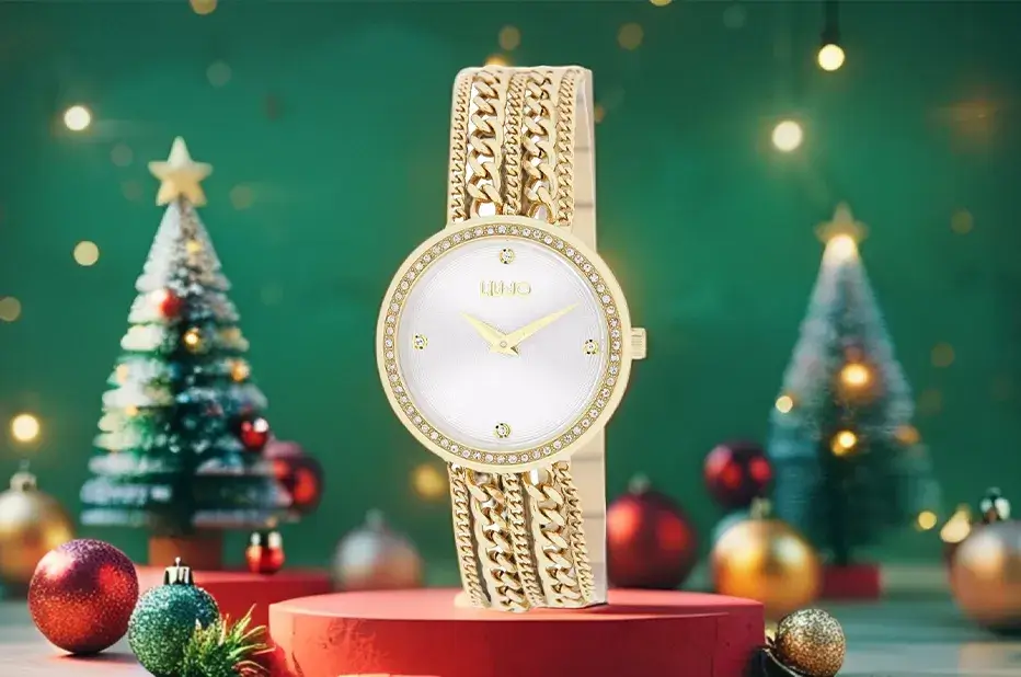 Zlaté dámské hodinky Liu Jo Chains se zirkony