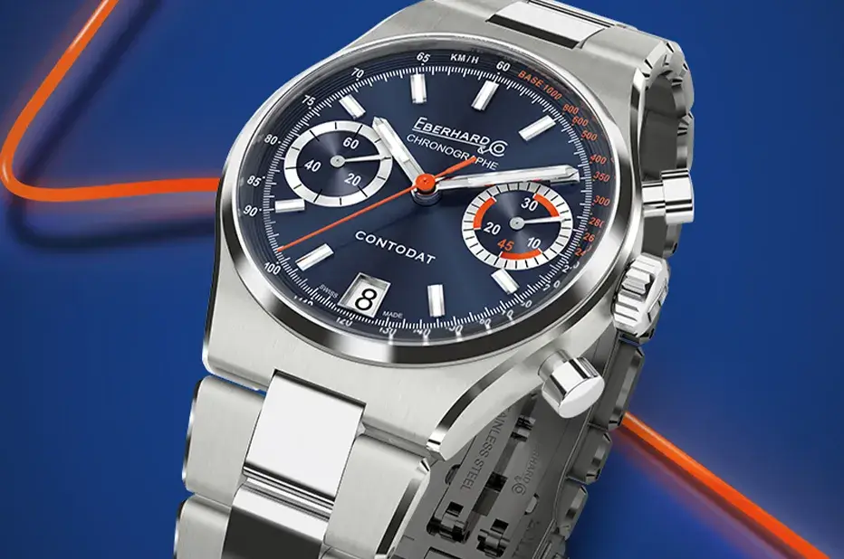 Automatický mechanický chronograf Eberhard Contodat Chronographe