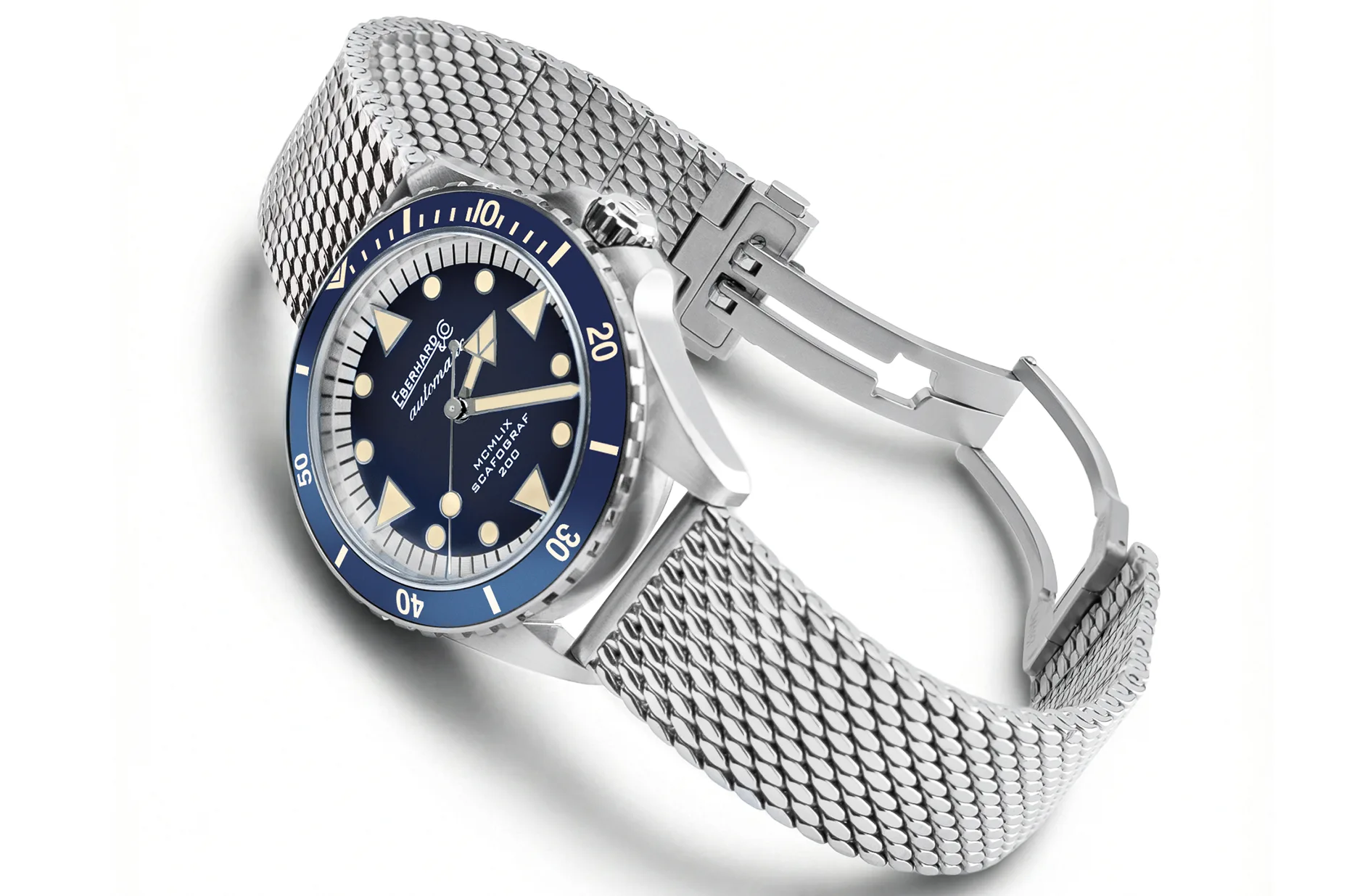 Eberhard Scafograf 200 MCMLIX 41047.04 CAM2C s mesh náramkem