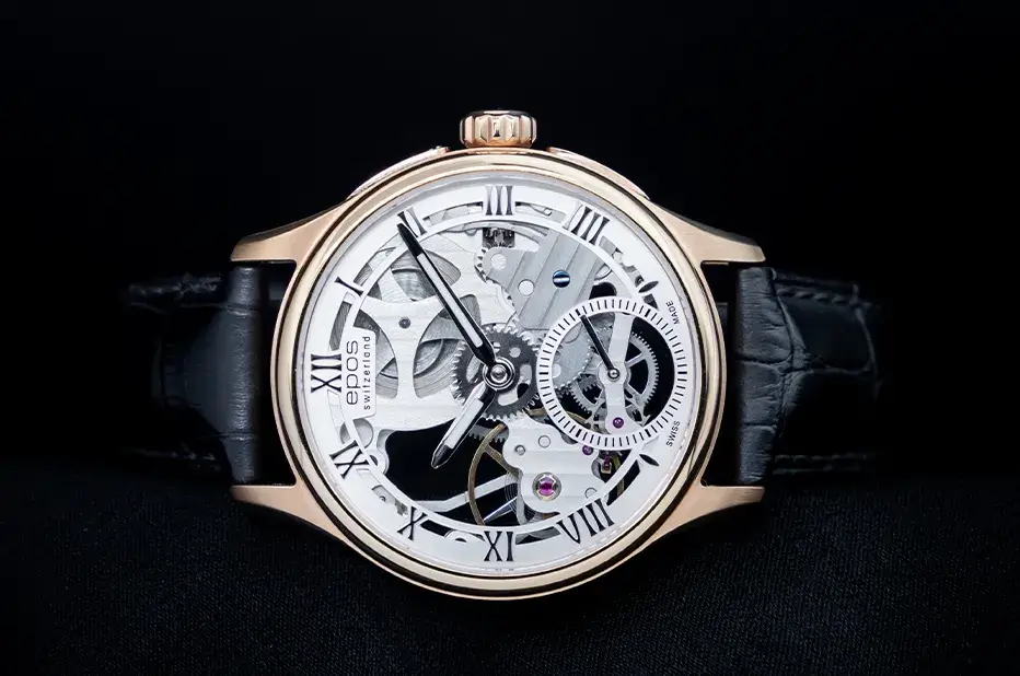 Epos Originale Skeleton 3500 s černým koženým řemínkem – exkluzivní pánské hodinky