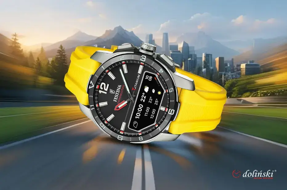 Hybridní hodinky Festina Connected D s klasickými ručičkami, OLED displejem a plnou chytrou synchronizací