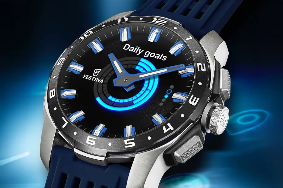 Funkce sledování aktivity a denních cílů v hybridních chytrých hodinkách Connected Full D