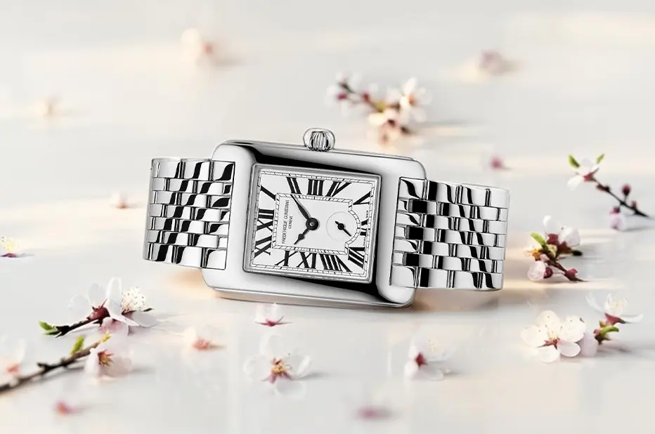 Obdélníkové hodinky Frederique Constant Classics Carrée – elegantní dárek v art deco stylu ke Dni Matek