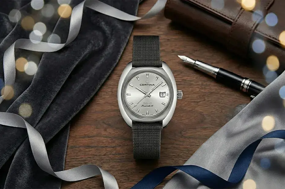 Certina DS-2 Powermatic 80 automatické pánské hodinky v retro stylu na Valentýna