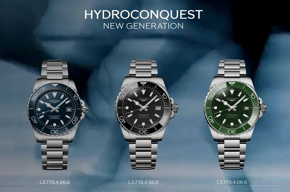 Longines HydroConquest 2026 na ocelovém náramku