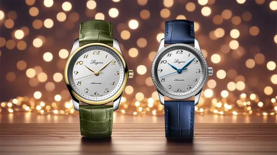 Dvě velikosti pouzdra hodinek Longines Master Collection – pánské 40 mm a dámské 34 mm, dokonale leštěné