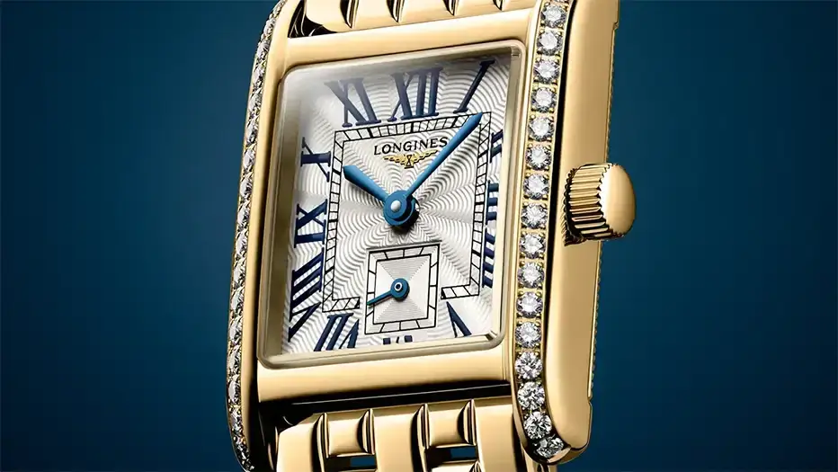 Hodinky Longines Mini DolceVita ve verzi ze žlutého zlata