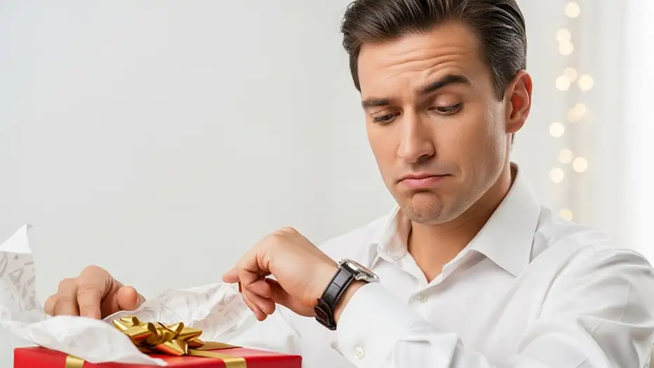 Příklad nevhodně zvolené velikosti hodinek jako dárku