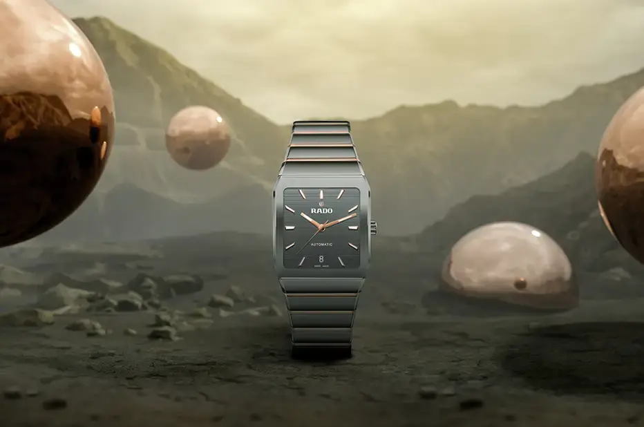 Šedozlaté hodinky Rado Anatom z plazmové high-tech keramiky a elegantním číselníkem