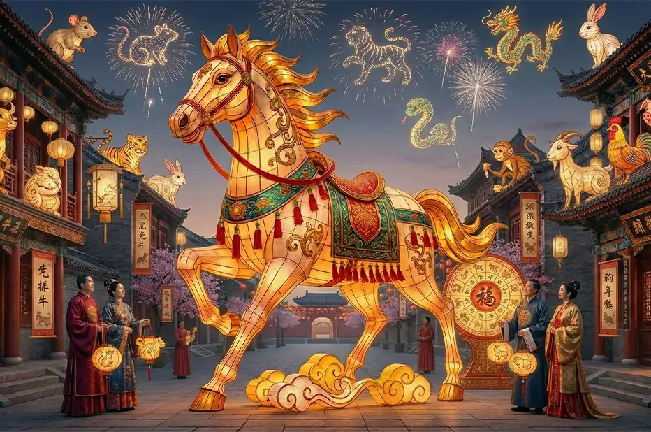 Rok Ohnivého koně 2026 čínský zvěrokruh symbol koně a zvířata zvěrokruhu