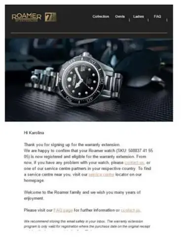 Potvrzovací e-mail o registraci