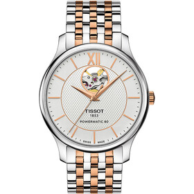 Tissot Tradition Automatic Open Heart T063.907.22.038.01, Verze: růžové zlato 