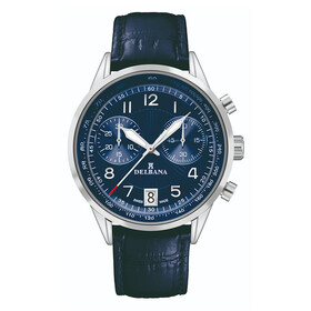 Delbana Retro Chronograph 41601.672.6.044, Verze: modrá 