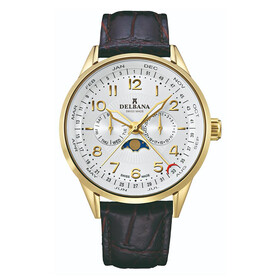 Delbana Retro Moonphase 42601.646.6.064, Verze: žluté zlato 