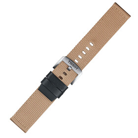 Řemínek Tissot T852.046.752, Verze: béžová, krémová 2, Šířka řemínku: 22, Šířka u spony: 22 