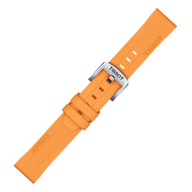 Řemínek Tissot T852.047.452, Verze: oranžová, Šířka řemínku: 18, Šířka u spony: 17 