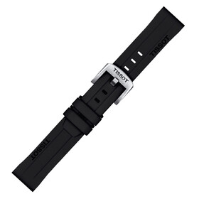 Řemínek Tissot T852.047.455, Verze: černá, Šířka řemínku: 18, Šířka u spony: 17 