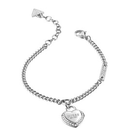 Náramek Guess Fine Heart JUBB01422JWRHS, Verze: stříbrná 