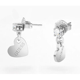 Náušnice Guess Heart To Heart JUBE01083JWRHT/U, Verze: stříbrná 