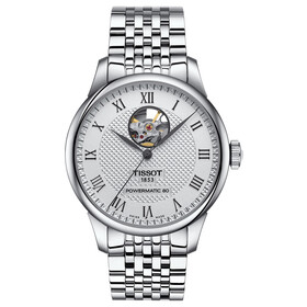 Tissot Le Locle Powermatic 80 Open Heart T006.407.11.033.02, Verze: stříbrná 