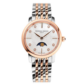 Frederique Constant Slimline Ladies Moonphase FC-206MPWD1S2B, Verze: růžové zlato 
