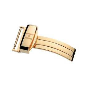 Spona Hirsch barva růžové zlato, Barva dílu: zlato žluté, Šířka: 18 