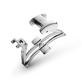 Spona motýlková Longines barva ocelová, Barva dílu: stříbrný lesklý, Šířka: 22, Materiál: nerezová ocel 